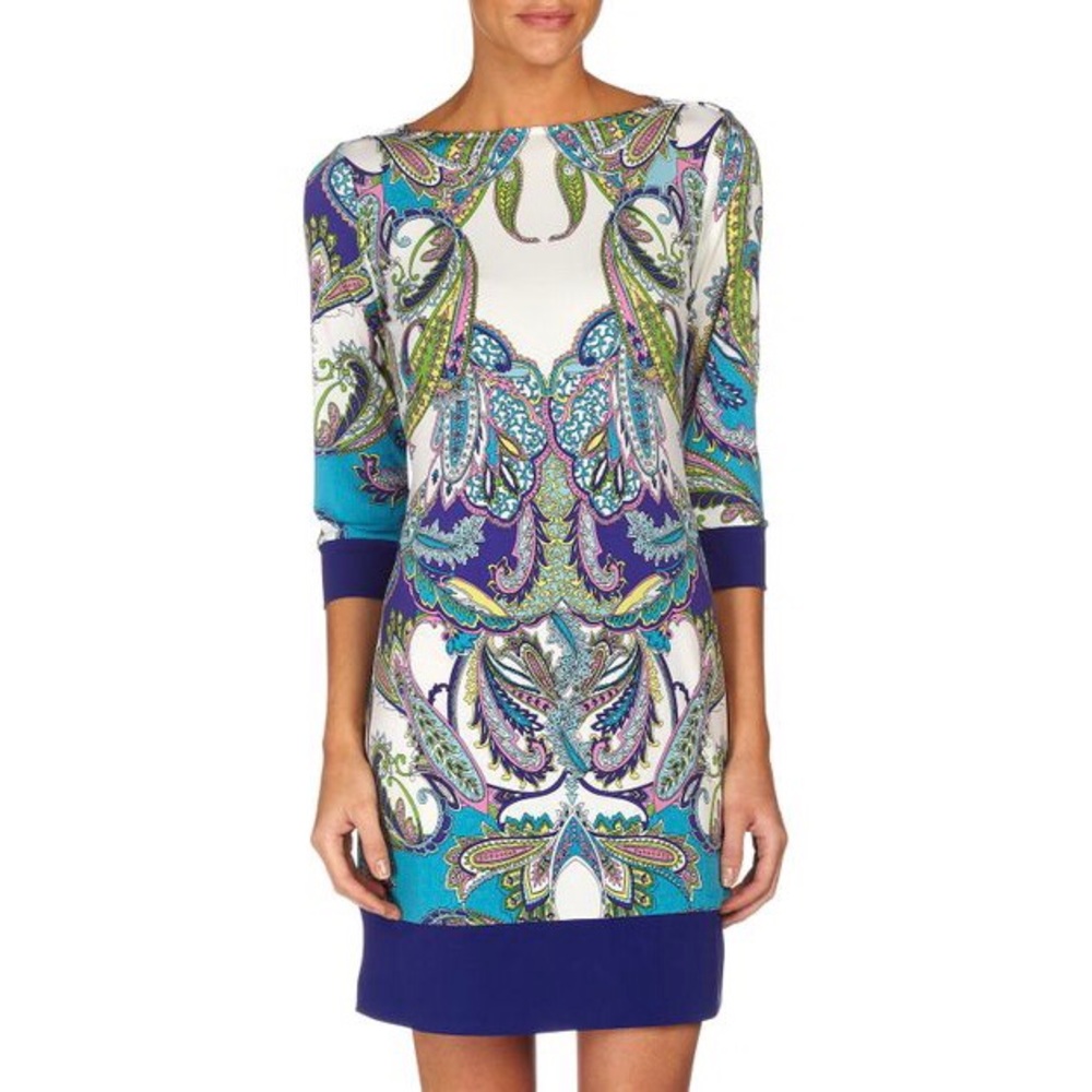 Donna Morgan Marina Paisley-Print Shift Dress